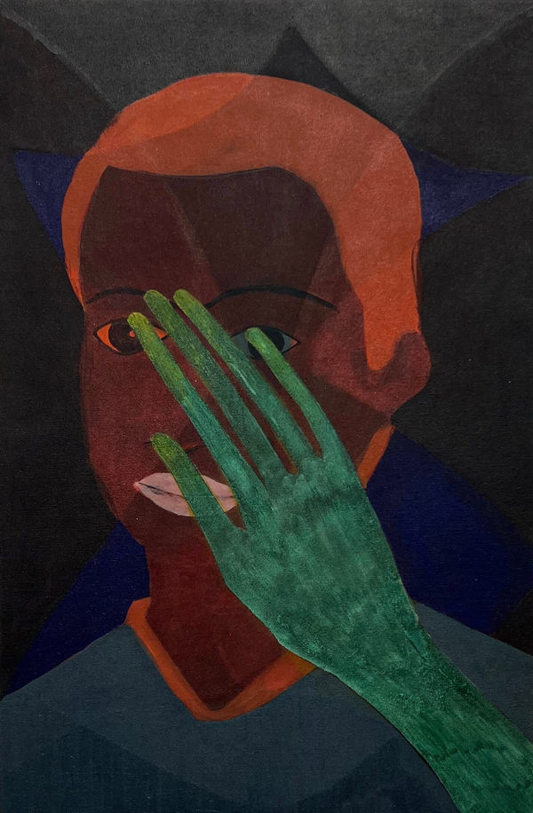 Rafael Uriegas, Portrait with hand n.2, 2024