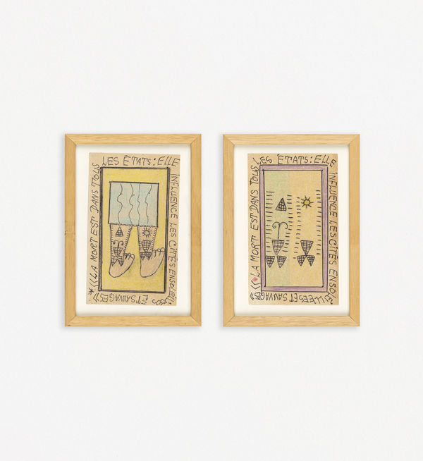 Frédéric Bruly Bouabré, La mort est dans tous les états : elle influence les cités ensoleillées et sauvages, 1996