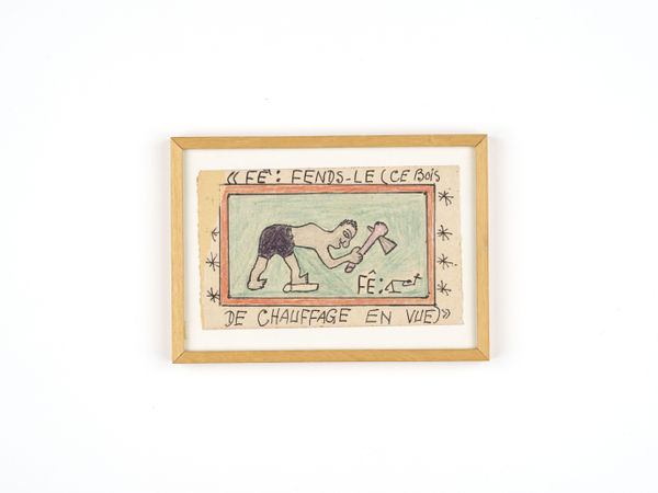 Frédéric Bruly Bouabré, FÊ : Fends-le (ce bois de chauffage en vue), 1989