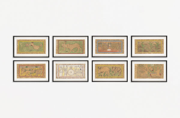 Frédéric Bruly Bouabré, Ici, en vengeur de "Zudo-Wonon: fille du pays de la lutte..., 1990