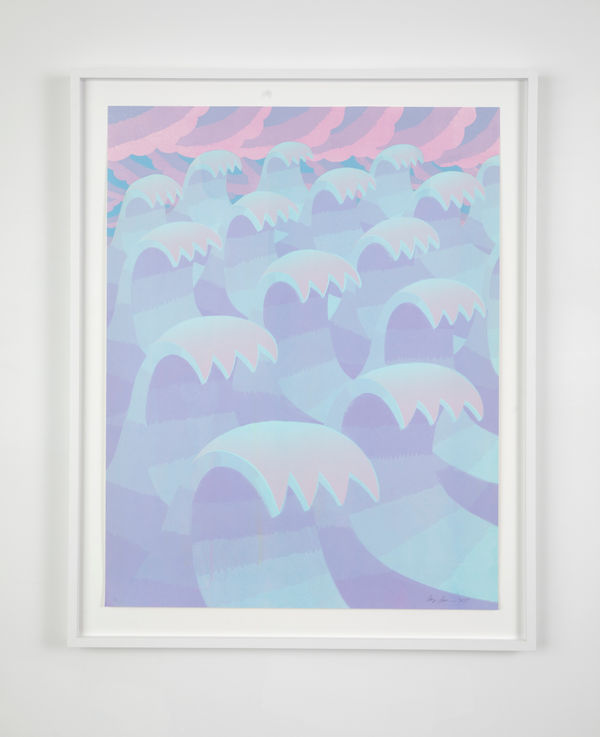 Amy Lincoln, Waves 6 (Lavender, Blue and Pink), 2025