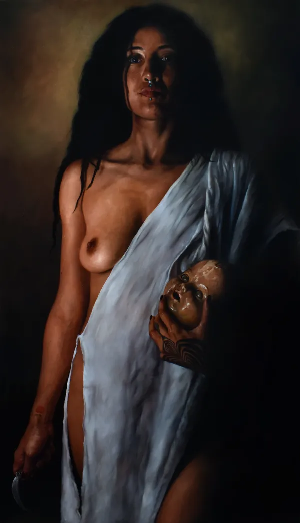 Alejandro Barrón, "Mirada perdida en fondo del río", 2022