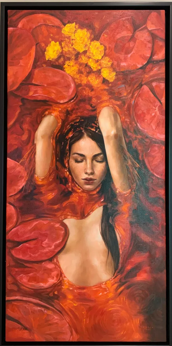 Luciano Peredo, "Ofelia en rojo", 2025