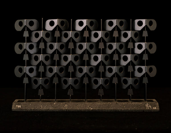 Manuel Felguérez, "Muro de calaveras", 2014