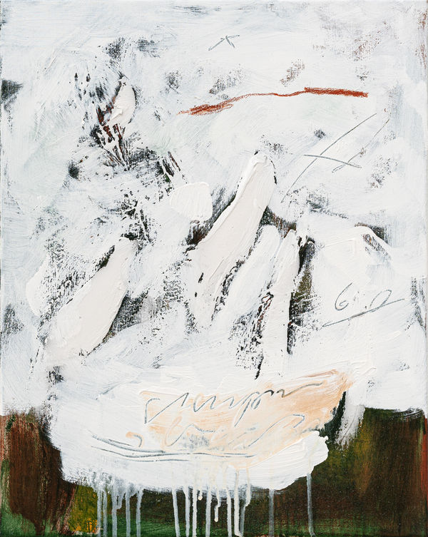 Steingrímur Gauti Untitled, 2021 Acrylic, chalk, graphite and varnish on linen 50 x 40 cm