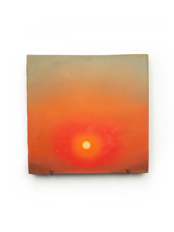 XIE Fan Celestial Signs, 2025 Oil on terracotta plate 30 x 30 cm (11 ¾ x 11 ¾ in)