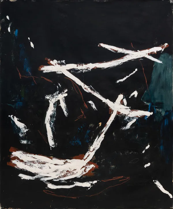 Steingrímur Gauti Untitled, 2022 Oil, acrylic, oil pastel on canvas 180 x 150 cm (70 7/8 x 59 in)