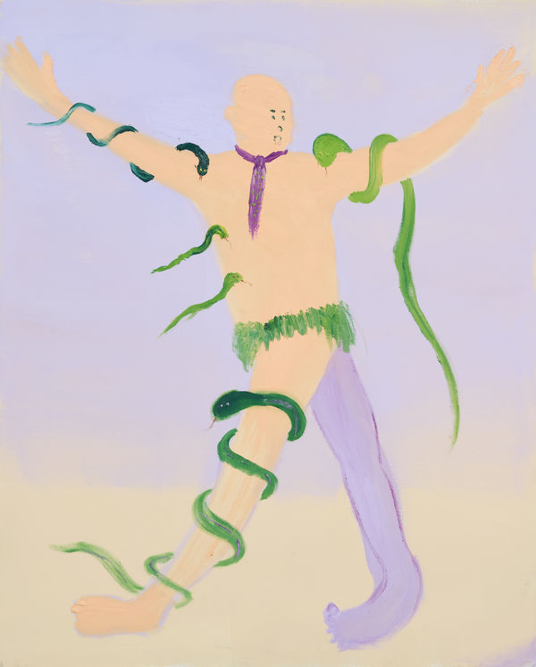 Shinya Azuma Snake rain, 2025 Oil on canvas 162 x 130 cm (63 ¾ x 51 ⅛ in)