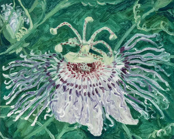 Claudia Keep Passion Flower, 2024 Oil on Masonite panel 20.3 x 25.4 cm (8 x 10 in) 22.3 x 27.4 cm (8 ¹³⁄₁₆ x 10 ¹³⁄₁₆ in)