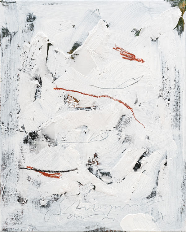 Steingrímur Gauti Untitled, 2021 Acrylic, chalk, graphite and varnish on linen 50 x 40 cm