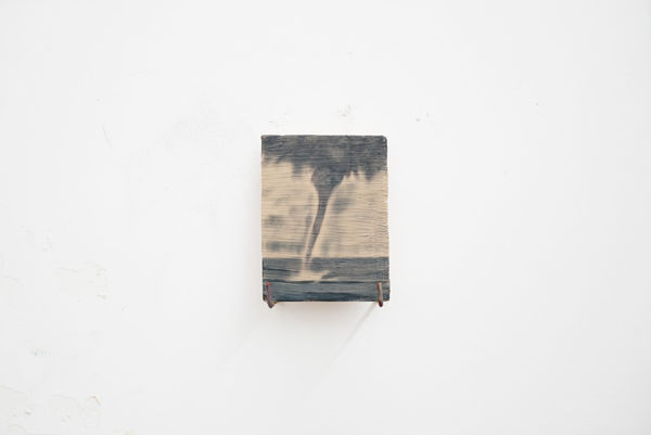 XIE Fan Tornado, 2025 Oil on terracotta plate 10 x 8 cm (3 ⅞ x 3 ⅛ in)
