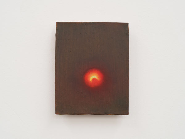 XIE Fan Celestial Signs, 2025 Oil on terracotta plate 12 x 8 cm (4 3/4 x 3 1/8 in)