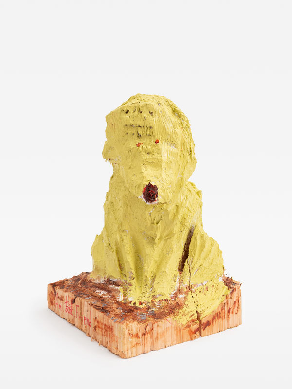 Shinya Azuma Ami,tomodachi,friend, 2024 Oil painting on hand-carved wood 29 x 19 x 19 cm (11 3/8 x 7 1/2 x 7 1/2 in)