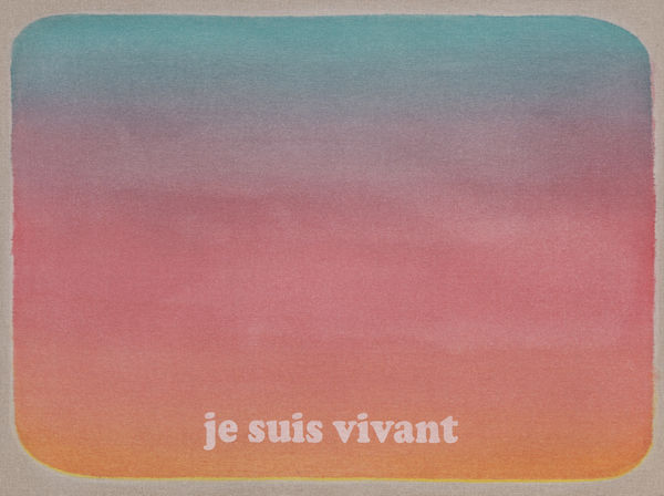 Laurent Pernot Je suis vivant (I am alive), 2017 Acrylic paint on canvas 97 x 130 cm