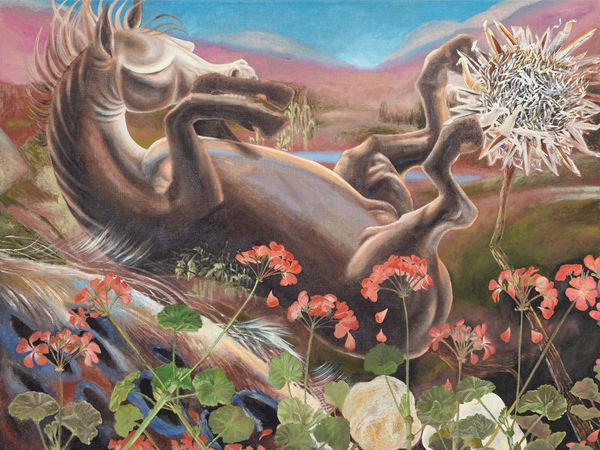 Ángela Ferrari What about dreams in, 2025 Oil on linen 60 x 80 cm (23 ⅝ x 31 ½ in) 63 x 83 cm (25 x 32 ½ in) framed