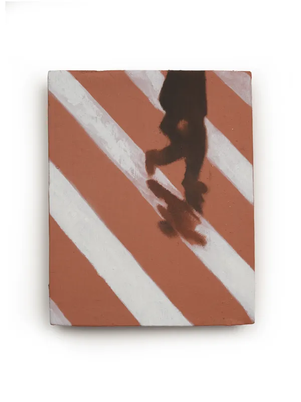 XIE Fan In Between, 2026 Oil on terracotta plate 13 x 10 cm (5 ⅛ x 4 in)