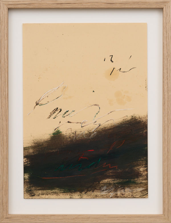 Steingrímur Gauti Untitled, 2021 Oil and chalk on paper 34.5 x 24.5 cm 43.5 x 33.5 x 3 cm (framed)