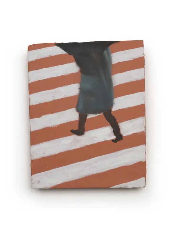 XIE Fan In Between, 2026 Oil on terracotta plate 13 x 10 cm (5 ⅛ x 4 in)