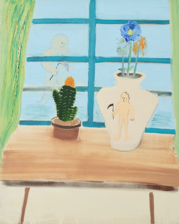 Shinya Azuma Flower cutter, 2024 Oil on canvas 162 x 130.3 cm (63 3/4 x 51 1/4 in)