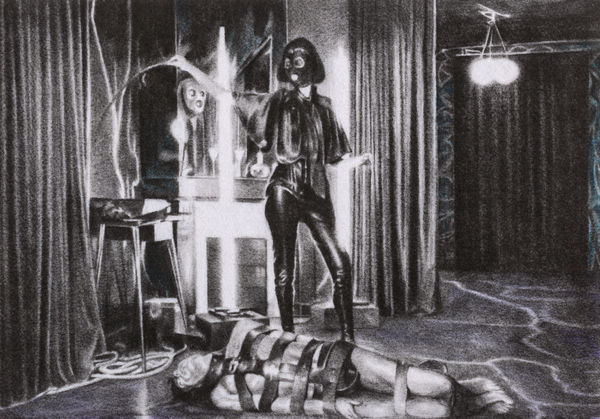 ZHANG Yunyao V, 2020 Graphite on felt 35 x 50 cm 37 x 52 cm (framed)