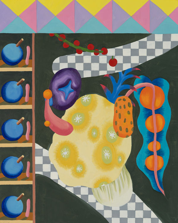 Ziping Wang Each cursed seed is another pearl, 2023 Oil on panel 30 x 24 cm (11 3/4 x 9 1/2 in)