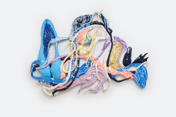 Woo Hannah Fortis 요새, 2024 Fabric, stuffing, silicone, thread 99 × 128 × 10 cm (39 × 50 ⅜ × 3 ⅝ in)