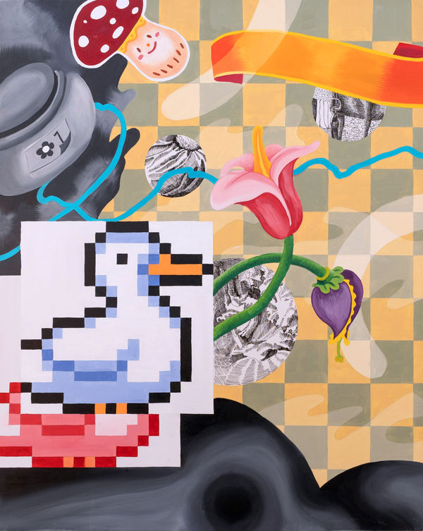 Ziping Wang Unforgiving stain, 2021 Oil on panel 50 x 40 cm