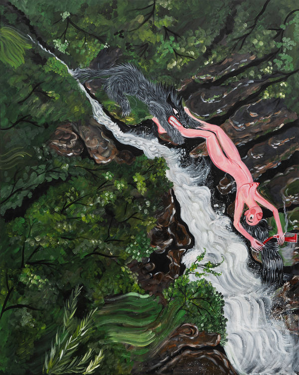 Oh de Laval I remember this; arriving home so early, all quiet and calm, head full of memories of wonderful night, 2022 Acrylic on canvas 150 x 120 cm