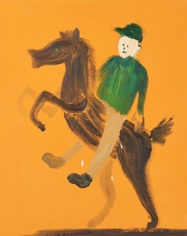 Shinya Azuma Buck off, 2024 Oil on canvas 91 x 72.7 cm (35 7/8 x 28 5/8 in)