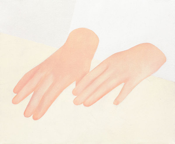 Manuel Stehli Untitled (Pair of hands 18), 2021 Oil on canvas 30 x 36 cm