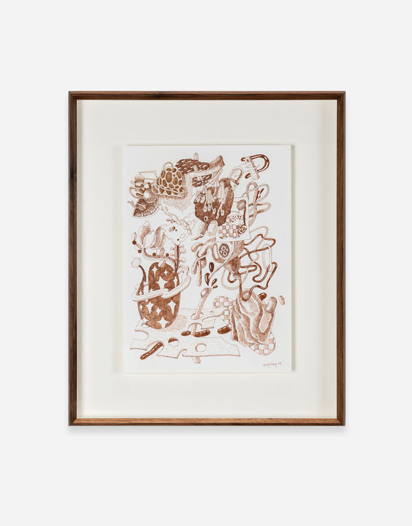 Ziping Wang Drawing 202303, 2023 Ink on paper 31 x 23 cm (12 1/4 x 9 in) Framed: 45 x 38 x 4.8 cm (17 3/4 x 15 x 1 7/8 in)