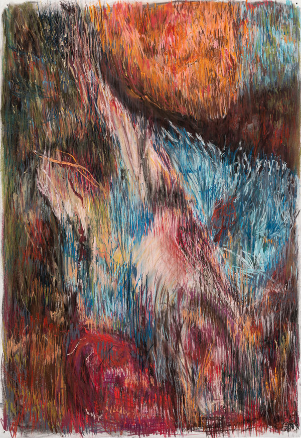 Sandra Leal Furia VII, 2024 Mixed media on paper 112 x 77 cm (44 ⅛ x 30 ¼ in) 115 x 80.5 cm (45 ¼ x 31 ¾ in) framed