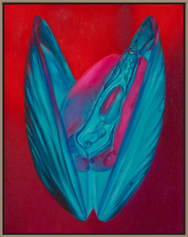 Fawn Rogers Comet Tail #8, 2022 Oil on canvas 35.6 x 27.9 cm (14 x 11 in) 37.6 x 29.9 cm (framed)
