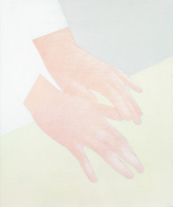 Manuel Stehli Untitled (Pair of Hands 11), 2021 Oil on canvas 36 x 30 cm