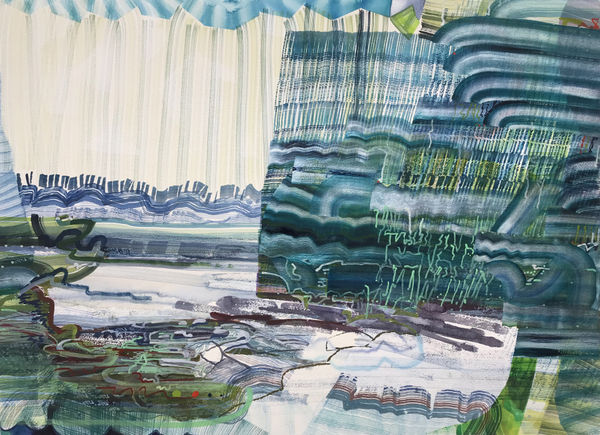 Josette Urso Sea Moss, 2018 watercolor on paper 22 x 30 in.