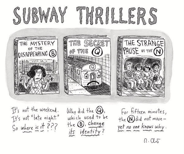 Roz Chast, Subway Thrillers, 2019, June 3