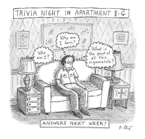 Roz Chast, Trivia night In Apartment 8G, 2021, Oct 4