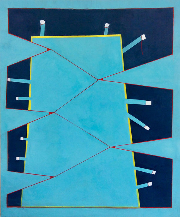 Fran Shalom Every Which Way , 2017 oil on panel 42 x 35 in.