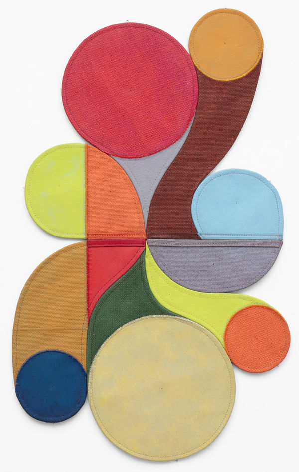 Zuriel Waters Lief, 2024 acrylic on jute and cotton duck, upholstery thread, hardware 36 x 21.5 in.