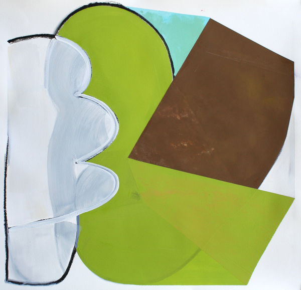 Marcelyn McNeil Sliced, Diced, Scattered, and Covered #4, 2017 oil on paper 32 x 32 in.