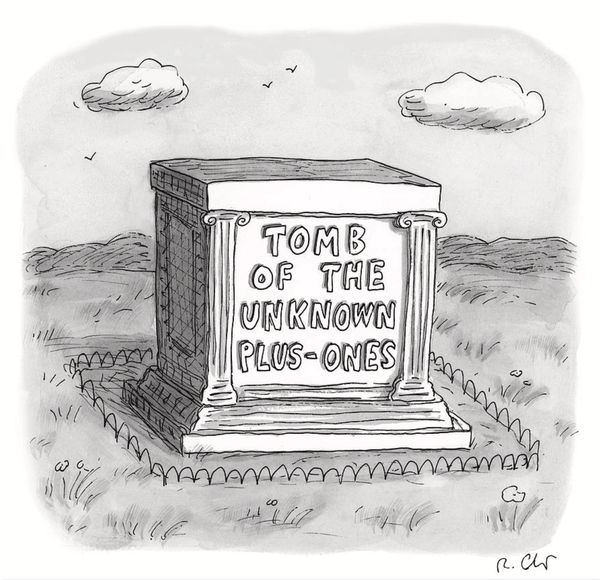 Roz Chast, Tomb of the Unknown Plus-Ones, 2017, July 3