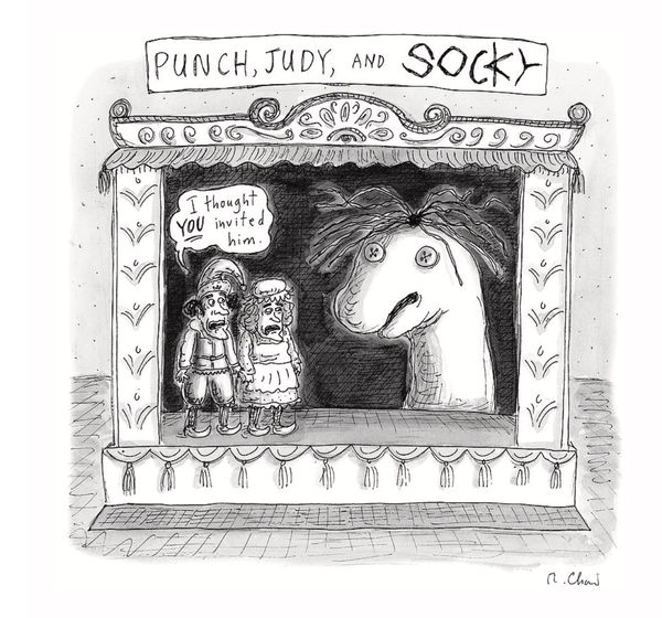 Roz Chast, Punch, Judy and Socky, 2019, Dec. 9