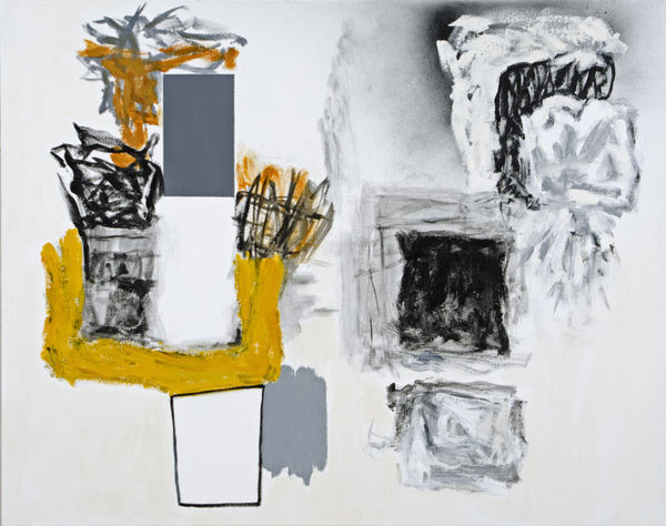 Rocio Rodriguez Blind Geometry , 2017 acrylic on canvas 32 x 41 in.