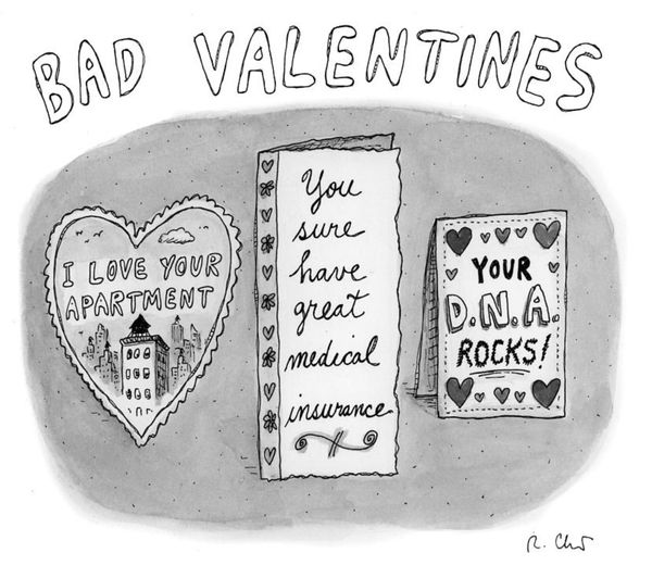 Roz Chast, Bad Valentines, 2017, Feb. 13