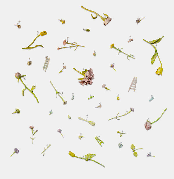 Monica Banks, Peonies Wall, 2025