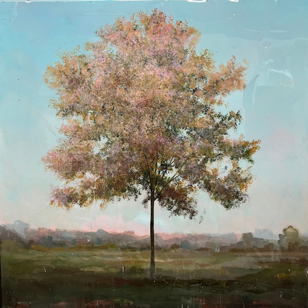 Peter Hoffer Daphnis, 2024 acrylic and epoxy on board 60 x 60 in.