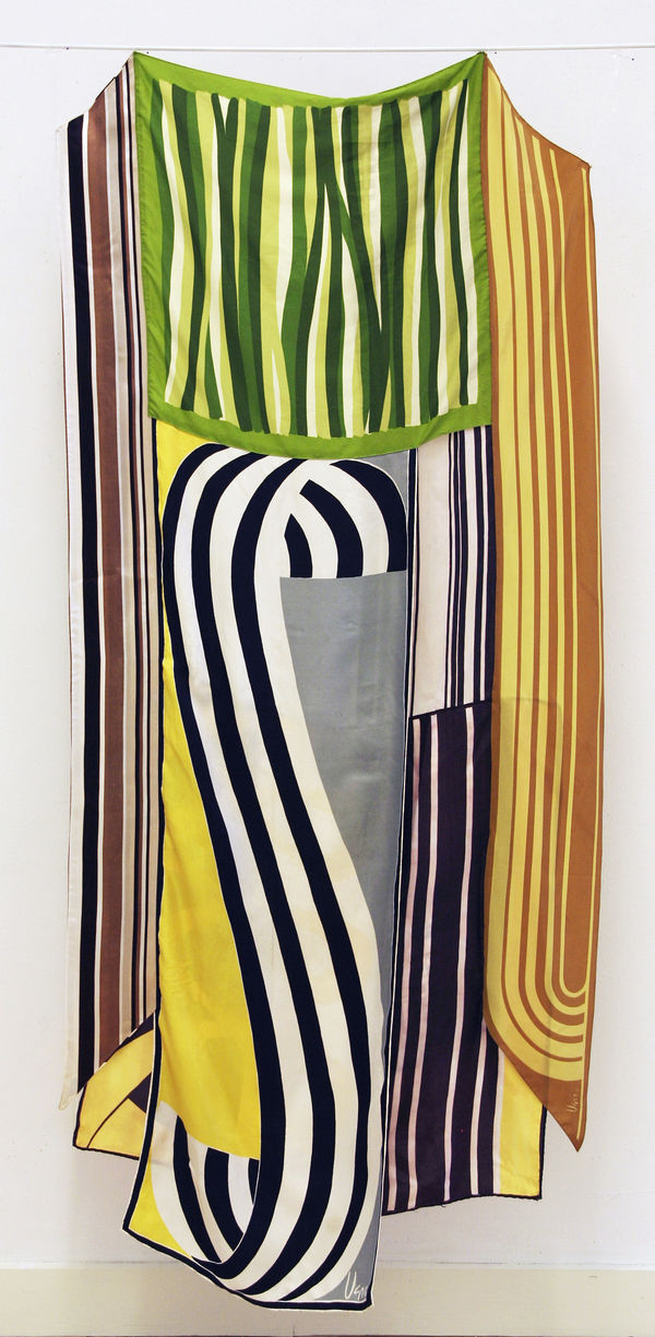 Deborah Zlotsky Bandwidth, 2019 vintage scarves 63 x 31 in.