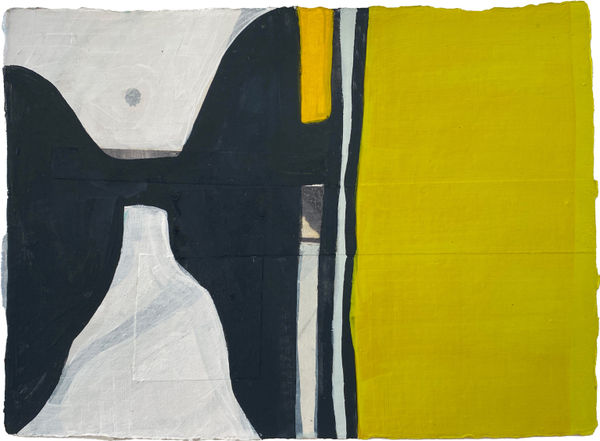 Jill Moser 9.13.22, 2022 Gouache on various papers on kozo card 6 x 8 in.