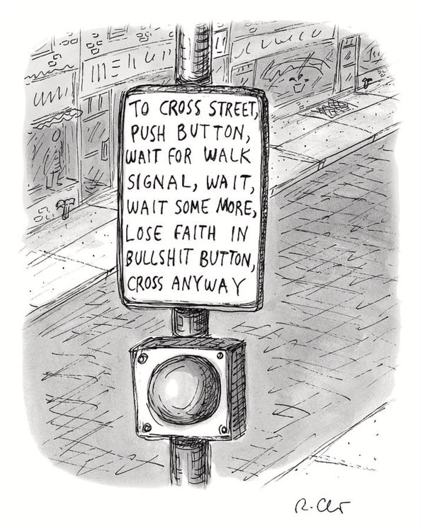 Roz Chast, To Cross Street, 2018, Nov. 12