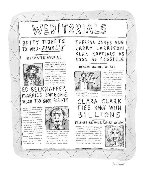 Roz Chast, Weditorials, 1998 March 27